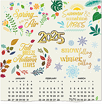 Seasons Sayings Foil Calendar Card C2800U-AAA