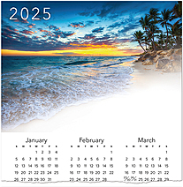 Sunrise Beach Logo Calendar Card D2815U-4A