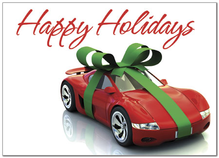 Holiday Car Greeting Card X581D-A