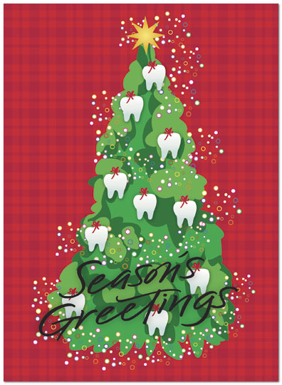 Tooth Ornaments Holiday Card H1316U-A