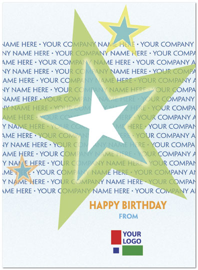 Birthday Stars Name Card D2092U-V
