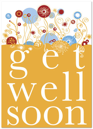 Get Well Floral Card D4101D-Y