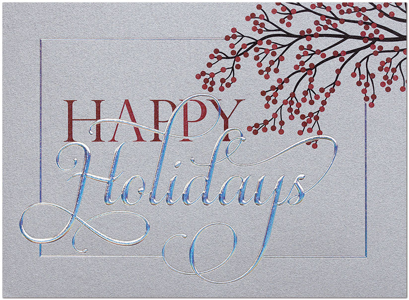 Winter Berry Holiday Card H6123S-4A