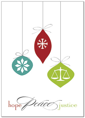 Hope Peace Justice Holiday Card D8219D-AA