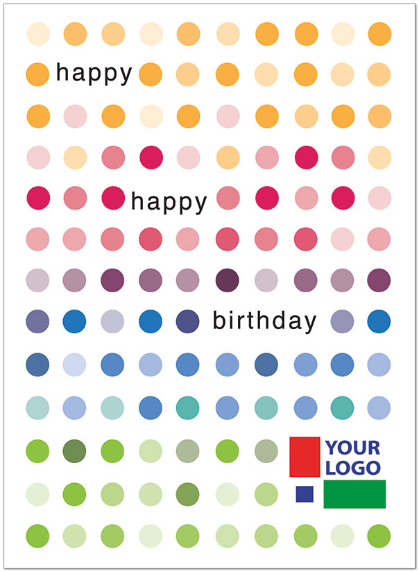 Colorful Dots Logo Card D4115U-V