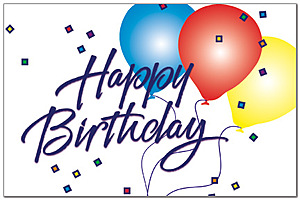Balloons Birthday Postcard 452P-Z