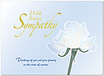 Sympathy Rose Greeting Card 636U-X