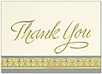 Golden Thank You Card Blank 749D-X