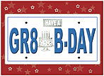 License Birthday Greeting Card 818U-X