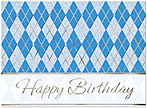Argyle Birthday Card 900S-W