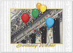 Wall Street Balloons Birthday Card 916U-X