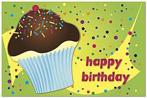 Cupcake Birthday Postcard 936P-Z