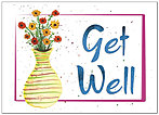 Get Well Vase Greeting Card 963D-Y