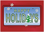 Holiday License Plate Greeting Card 9556U-AA