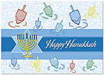 Hanukkah Greetings Holiday Card 9569D-A