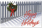 Snowy Fence Postcard 9574P-B