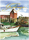 Watercolor Dock Birthday Card X11G-W