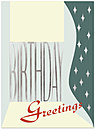 Retro Greetings Birthday Card X15U-X