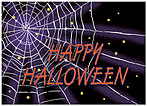 Spider Web Halloween Card X52D-Y