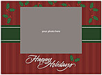 Stripes and Holly Photo Card DX96U-4B