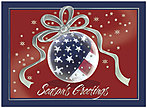 Patriotic Ornament Holiday Card X549S-AAA