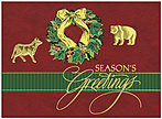 Wall Street Wreath Holiday Card X561U-AA