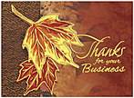 Thanks for Your Business Leaves Greeting Card X515G-AAA