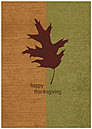 Scarlet Oak Leaf Thanksgiving Card X530KW-AA
