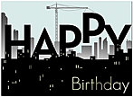 Birthday Construction Greeting Card 125U-X
