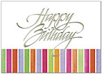 Watercolor Stripes Birthday Card 131D-X