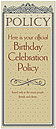 Birthday Policy Card 144L-Y