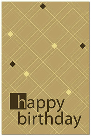 Happy Birthday Plaid Postcard 151P-Z