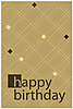 Happy Birthday Plaid Postcard 151P-Z