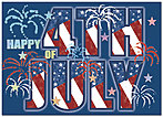 Graphic 4th of July Card 164D-X