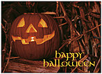 Glowing Jack-O-Lantern Halloween Card 170D-Y