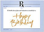 Birthday Prescription Card 195U-Y
