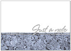 Silver Blue Border Notecard A1365D-X