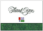 Green Border Logo Thank You Card D100D-V