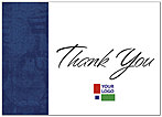 Navy Logo Thank You Card D102D-V