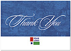 Blue Solid Logo Thank You Card D106D-V