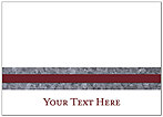 Custom Gray Red Notecard D1374D-V