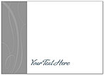 Custom Gray Swirls Notecard D1376D-V