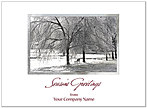 Winter Pond Name Card D1343U-4A