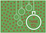 Green Holiday Thank You Card H1327KW-AA