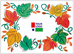 Leaf Border Logo Card D1253U-4B
