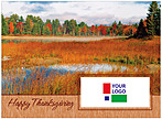 Thanksgiving Scene Logo Card D1254U-4B