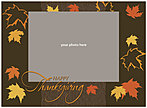 Dancing Leaves Brown Photo Card D1264U-4B