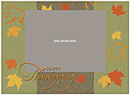 Dancing Leaves Green Photo Card D1266U-4B
