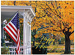 Patriotic Autumn Thanksgiving Card H1224U-AA