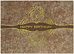 Ornate Greetings Birthday Card A2001G-W